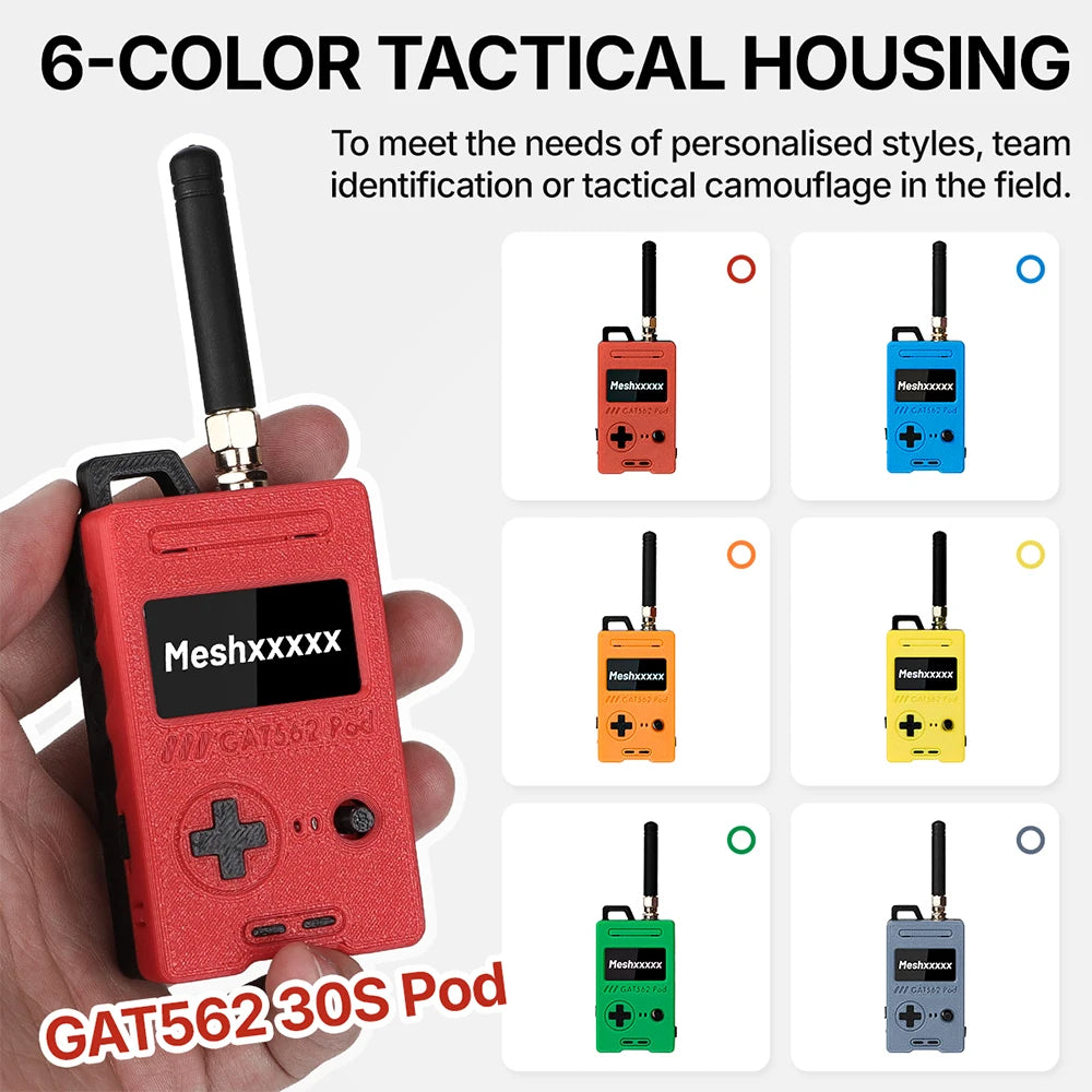 GAT562 30S Pod 30dBm Mesh Radio Node With NRF52840 SX162 GPS LoRa Meshtastic Wireless Device for Meshcore 2000mAh Battery