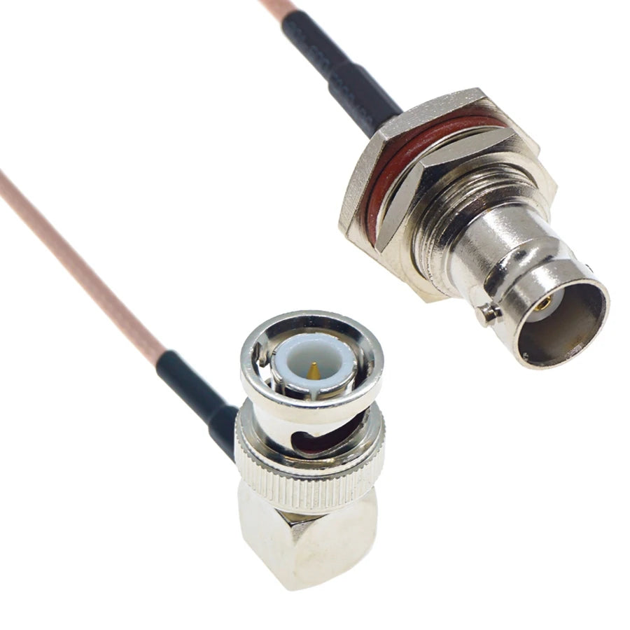 RG316 Cable BNC To BNC Male Female Q9 Plug Jack Crimp Connector Extension RF Brass Copper Coaxial WIFI Coax Jumper Pigtail