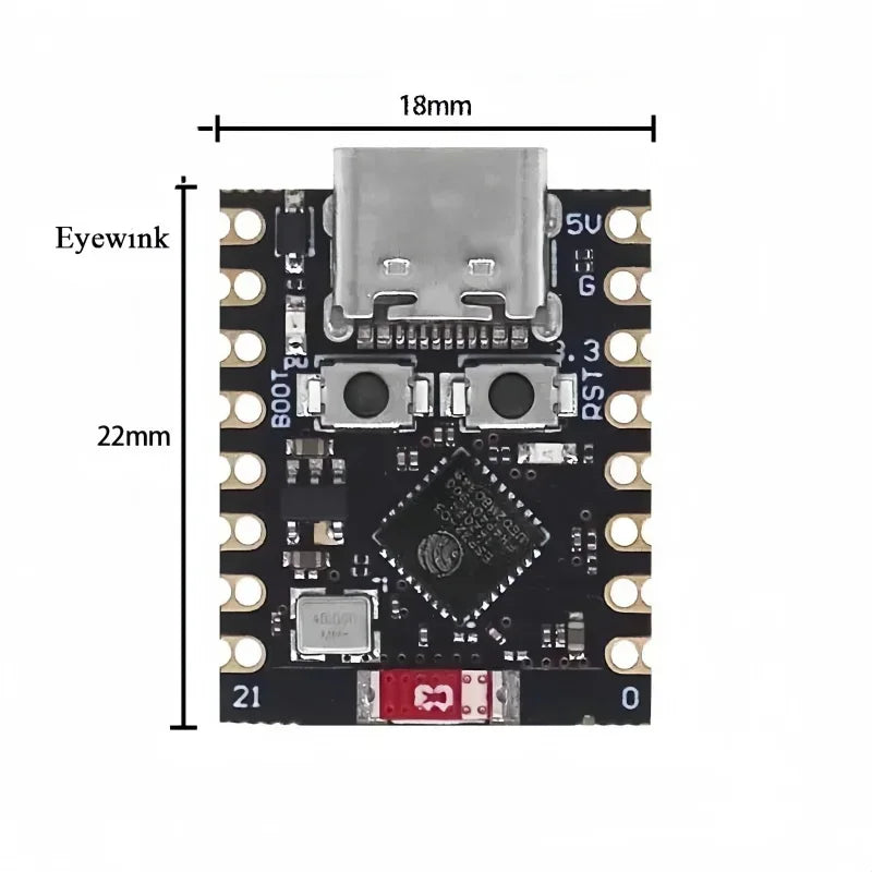 ESP32-C3 Mini Development Board RISC-V WiFi Bluetooth 5.0 IoT Module Compatible with UNO R3 Nano NODEMCU Headers Unsoldered