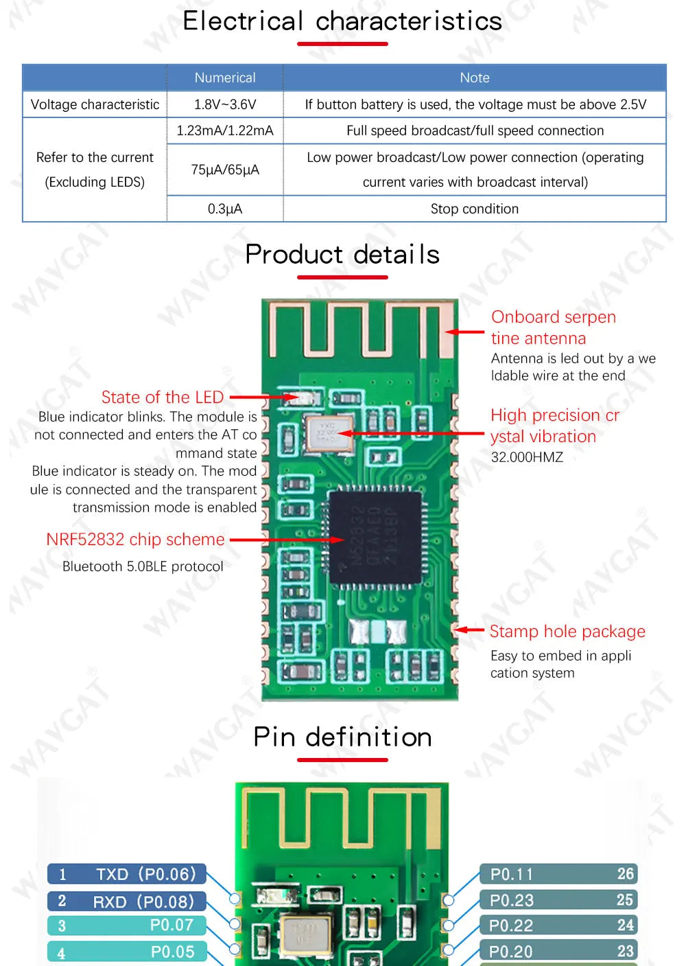 HC-05 HC-06 RF Wireless Bluetooth Transceiver Slave Module HC-08 Serial Port Module Wireless 4.0 HC-42 BLE 5.0 Bluetooth module