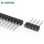 5pc 2.54mm Round Hole Male Tin Gold Female Pin Header 1/2x40P Single/Dual Row Breakable PCB IC Crystal Relay Transistor Socket