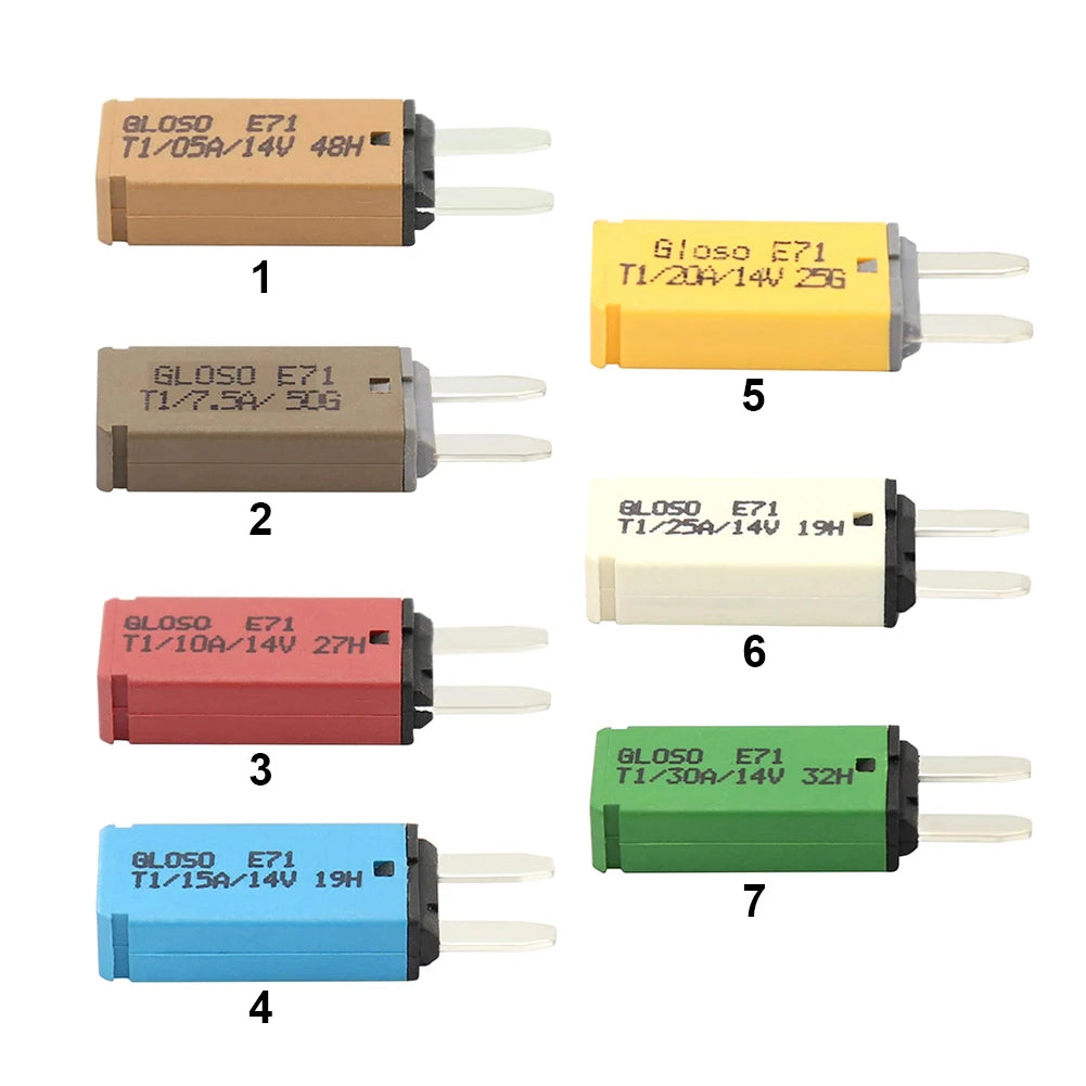 DC14/32V 5A-30A Automatic Reset Mini ATM Circuit Breaker Blade Fuse With Automatic Recovery for Car Motorcycle Truck Boat Marine