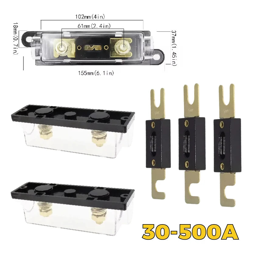 ANL Fuse Holder Bolt-on with Fuse 30A 40A 50A 100A 250A 300A 400A 500A