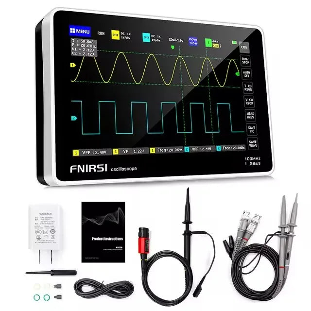 FNIRSI-1014D 1013D TC3 Oscilloscope 3-in-1 Dual Channel Input Signal Generator 100MHz * 2 Analog Bandwidth 1GSA/s Sampling Rate