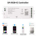 Tuya Wifi LED SPI RGBIC RGBWIC Controller WS2811 WS2812B SK6812 Addressable LED Strip Light Voice Control Alexa Google 5-24V