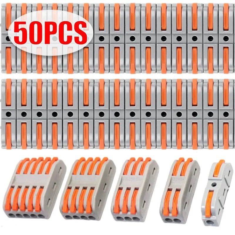 Quick Wire Connectors Multi-circuit Splicing Butt Fast Electrical Connector Universal Push-in Lever Nuts Cable Terminal Block