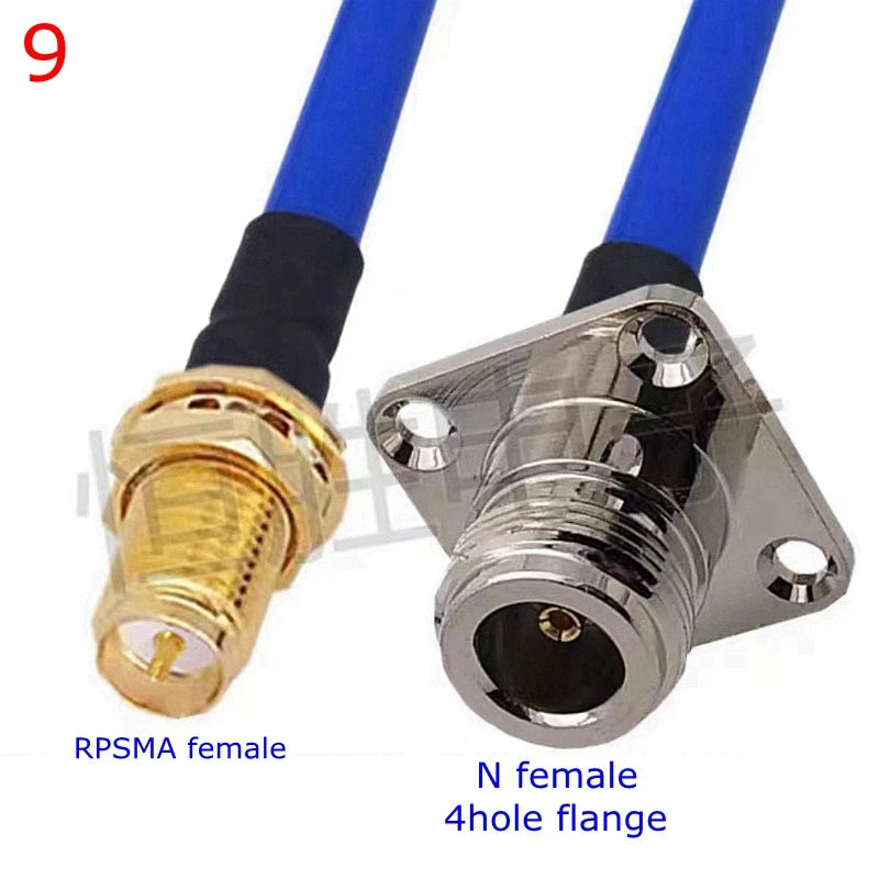 RG402 Coax Cable L16 N To SMA Male Female Connector SMA To N Right Angle Crimp for RG402 High Frequency 0.141 Blue 50ohm RG141