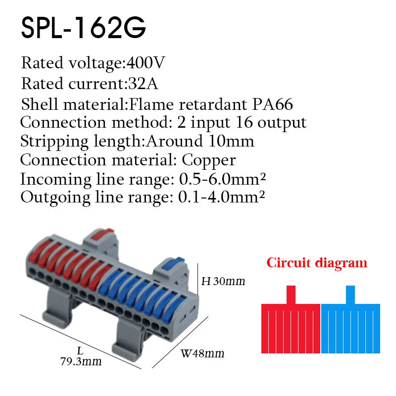 25PCS Electrical Cable Connectors Push-in Quick Terminal Blocks LED Cable Wiring Tool Wire Connectors Rail Installation Model