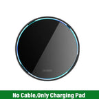 Phone Acrylic Metal Wireless Charger Station Led Light for iPhone 16 15 14 13 12 Pro Max Samsung S24 Xiaomi Mini Fast Charging