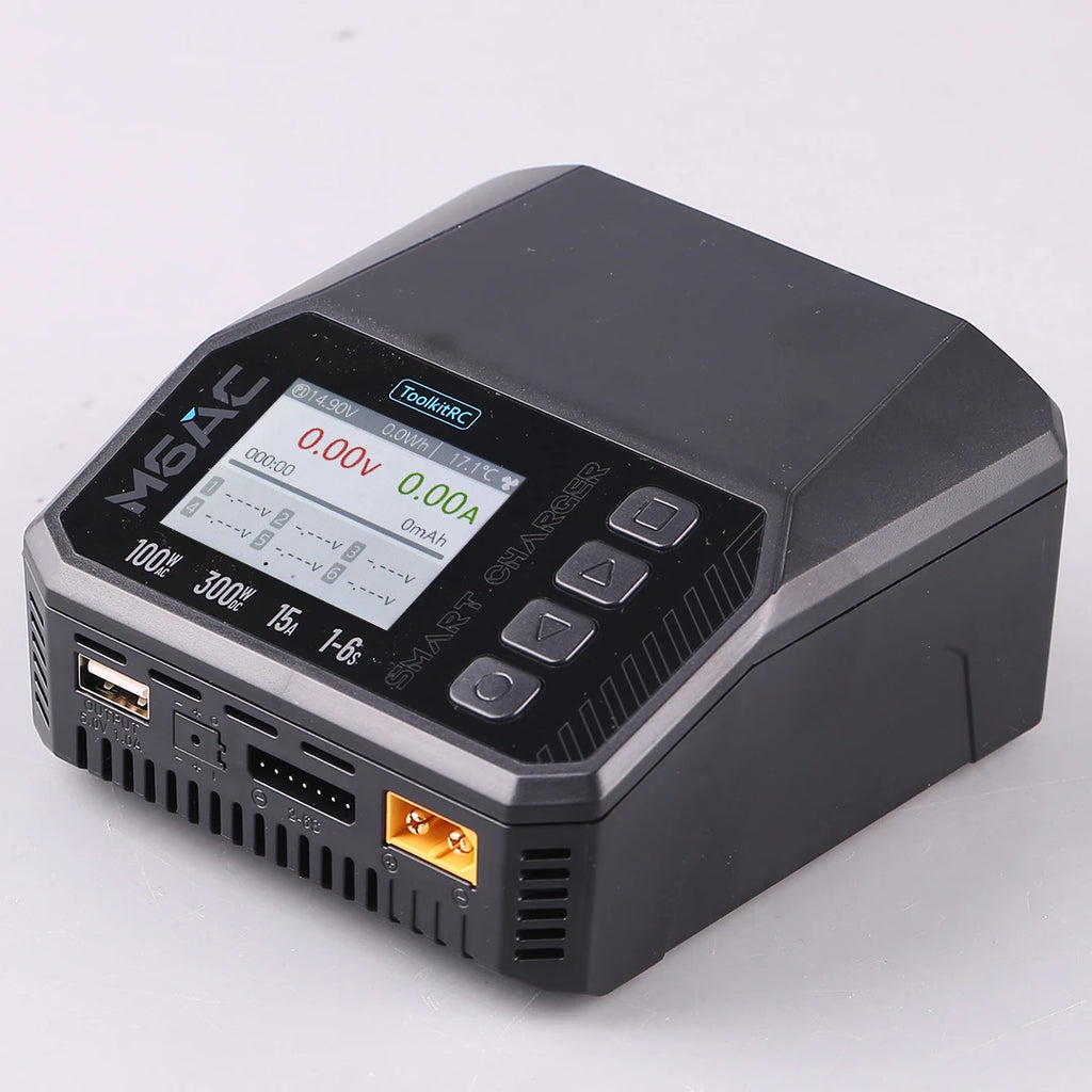 ToolkitRC M6AC 15A 300W Multifunctional LiPo Battery Charger Smart 1-6S Balance for RC Models - High Power RC Accessory