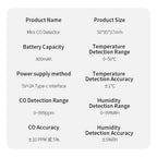 3 in 1 Air Quality Meter CO2 Temp Humidity Tester LCD Screen NDIR Sensor Carbon Dioxide Monoxide Detector with Voice Alarm