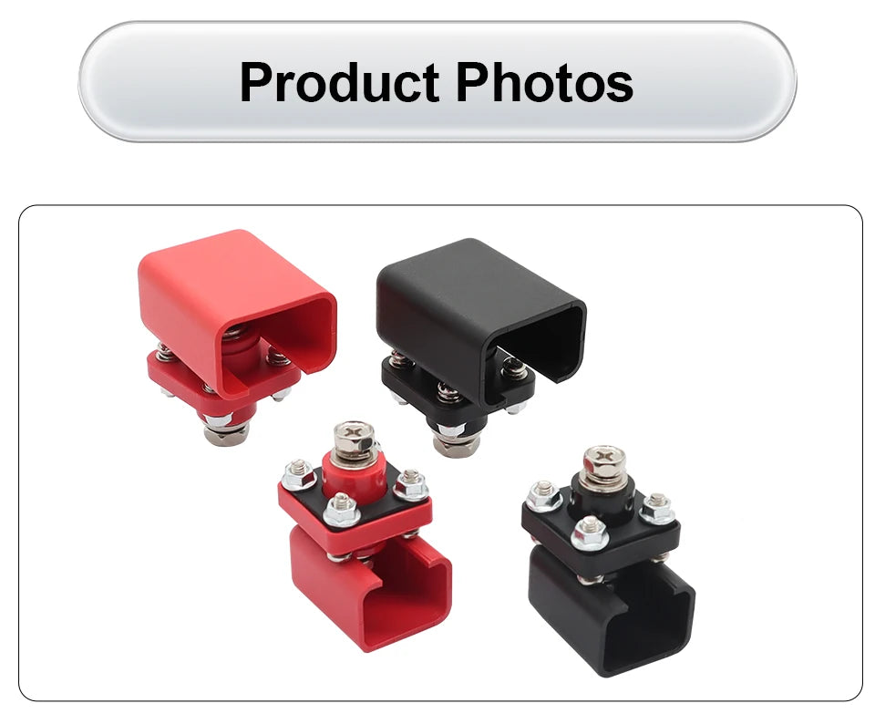 OMCH Red/Black Through Wall Type Copper Terminal Connector 120A 200A High-Current Lithium Battery Energy Storage Terminal
