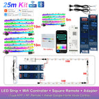 RGB-IC COB LED Strip with Tuya Wifi Controller 2.4G Remote Alexa Google Home Rainbow Color Addressable LED Tape 10m 20m 25m Kit