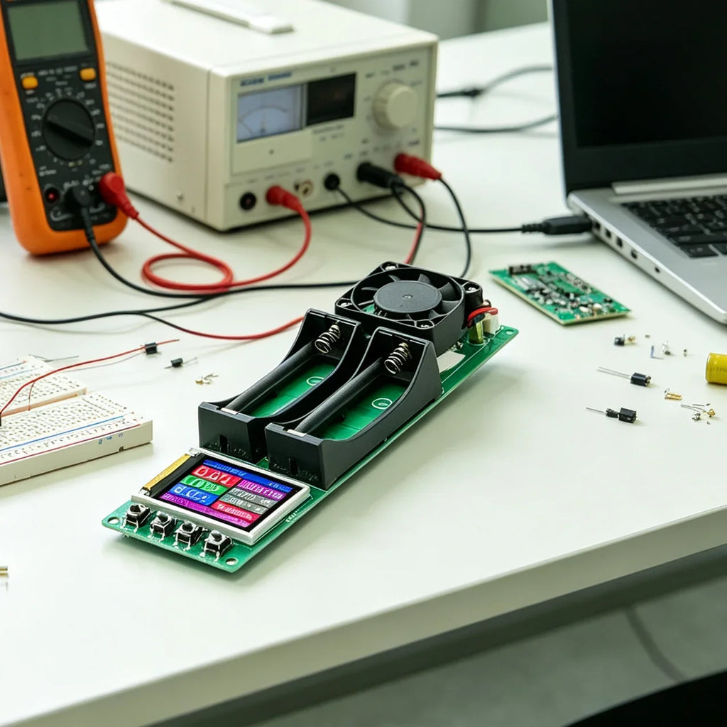 2 Channel 18650 Battery Capacity Internal Resistance Tester Automatic Charge Discharge Electronic Load Module TYPEC Power Supply