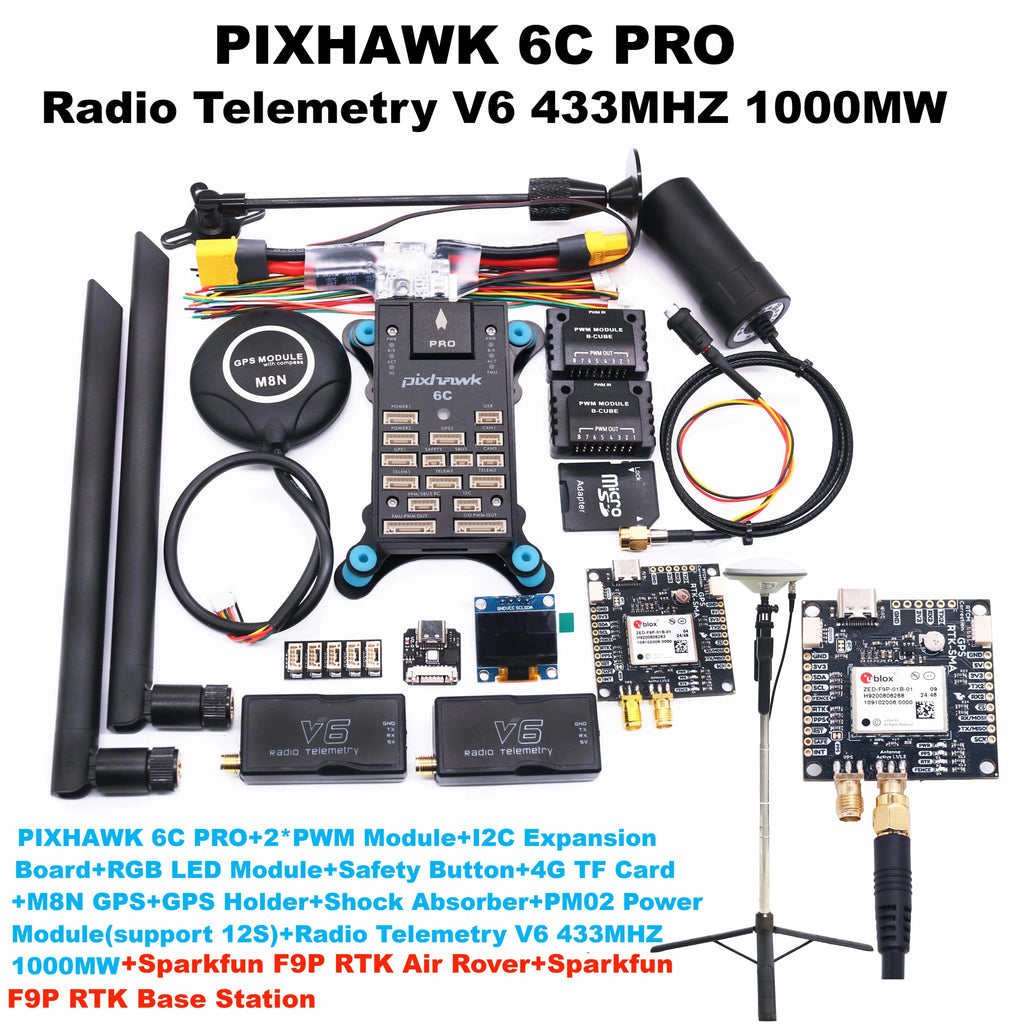 Happy SparkFun GPS RTK2 Board ZED F9P Qwiic High-Precision UAV GNSS Series Ardupilot FPV AutoPilot flight control