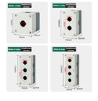 1/2/3/4/5 Hole Waterproof Button Switch Control Box Button Emergency Stop Dustproof Waterproof IP65 Button Thickened Yellow Gray