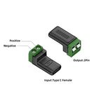 Type C/Micro Female To 2 Pin Terminal Block Solderless Charging Connector 5V USB C Screw Terminal Solderless Plug OTG Adapter