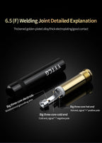 YYTCG 6.35mm female audio cable Welded Plug 6.5 Three core single stereo extension connector 1Pcs