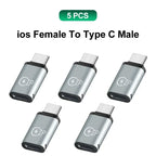 USB C Adapter Type C To Micro To Mini USB Female Converters for IPhone 14 13 Xiaomi Samsung for Lightning Male Charger Adapter