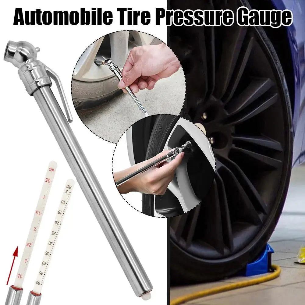 2pcs Portable Universal Tire Air Pressure Gauge Pen Checker Test Car Vehicle Motor Tire Pressure Barometer Monitor System Supply