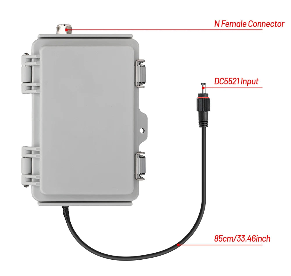 HP1 High Power LoRa Module Wismesh 1w Booster Starter Kits with 20w Solar Power System 6dBi Fiberglass Antenna Mount