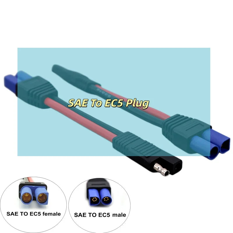 SAE To EC5 Male Female Plug Connector To SAE Power Automotive Cable Wire Power Cord Plug DIY 10 AWG SAE Cable R23