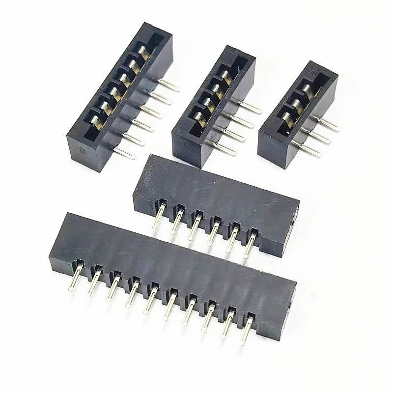 10PCS FPC Connector, Flat Flexible Cable Socket 2.54mm Membrane Socket, Straight Pin, Curved Foot, Double-Sided Connection