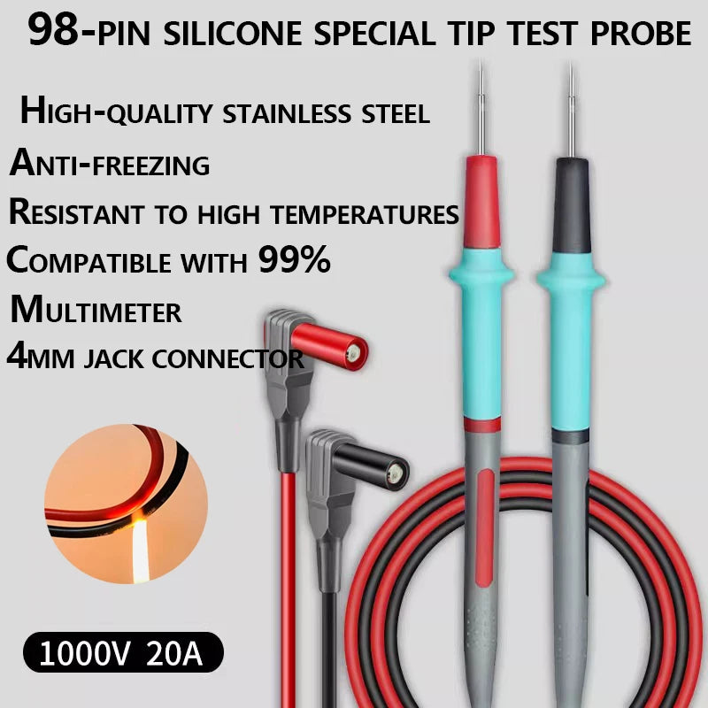 Digital Multimeter Probe Test Leads 1000V 10A Universal Needle Tip Multi Meter Tester Lead Probe Wire Pen Cable