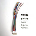 10 Sets JST SH 1.0mm Wire Cable Connector SMD Horizontal Socket 28AWG 100mm 2P 3P 4P 5P 6P 7P 8P 9P 10P Terminal
