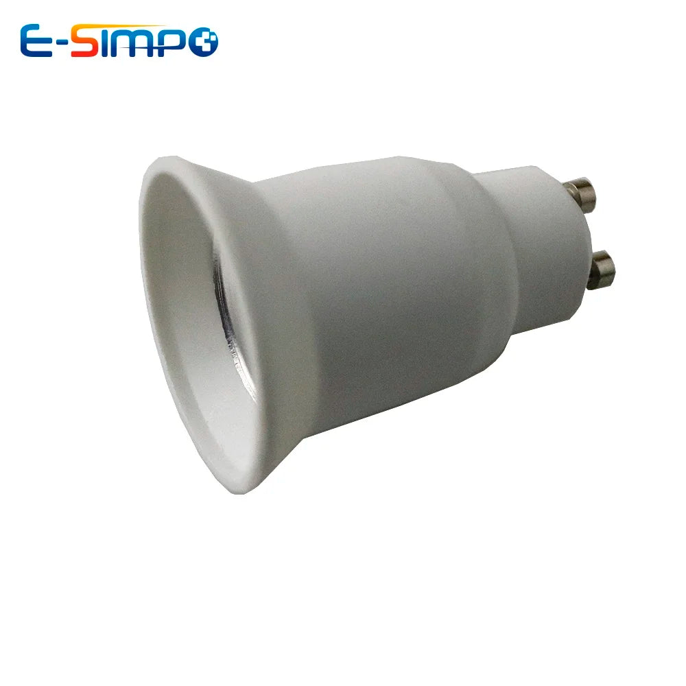 2pcs Gu10 To E27 E26 Led Lamp Base Adapter CE Rohs PBT 2Prong Halogen CFL LED Spotlight To Screw Light Socket Converter Extender