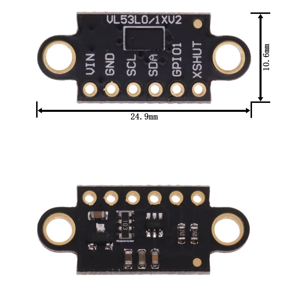 GY-530 VL53L0X Time-of-Flight (ToF) Laser Ranging Sensor Breakout 940nm GVL53L0X-V2 Distance Module I2C IIC
