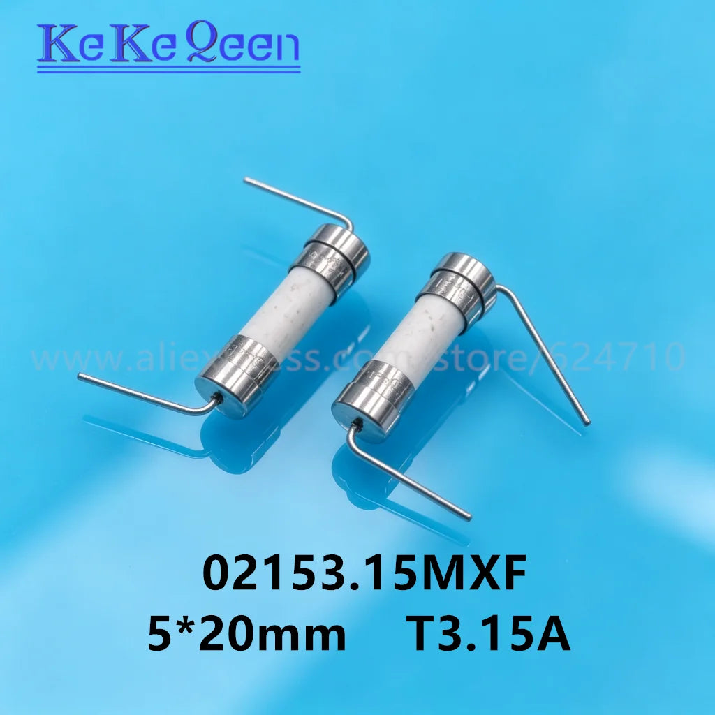50Pcs/Lot 02153.15MXF Slow Blow Fuse Ceramic Fuse 5*20mm T3.15A 250V With 2 Pin Fuse 3.15A/250V 5X20MM Circuit Protection