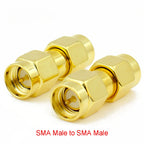 Connector SMA to SMA/ RP-SMA to SMA / RPSMA Male Plug & Female Jack Slide-on Straight RF Coax Adapter Connector for WIFI Antenna