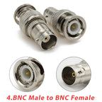 1pc/lot BNC Q9 Adapter BNC Male To BNC Double Male Female 90 Degree Straight Tee Shape RF Coaxial Connector 3way 4way Splitter