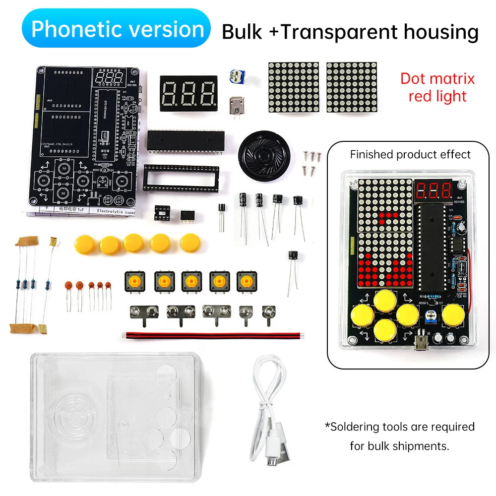DIY Game Kit Retro Classic Electronic Production Kit Soldering Welding Tranning Set Snake Plane Racing Mini Pixel Game Console