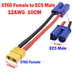 RC Car EC5 Connector Model Cars Charger Adapter Cable Battery Conversion Head EC5 Female Male To XT60 XT90 Male Female Head