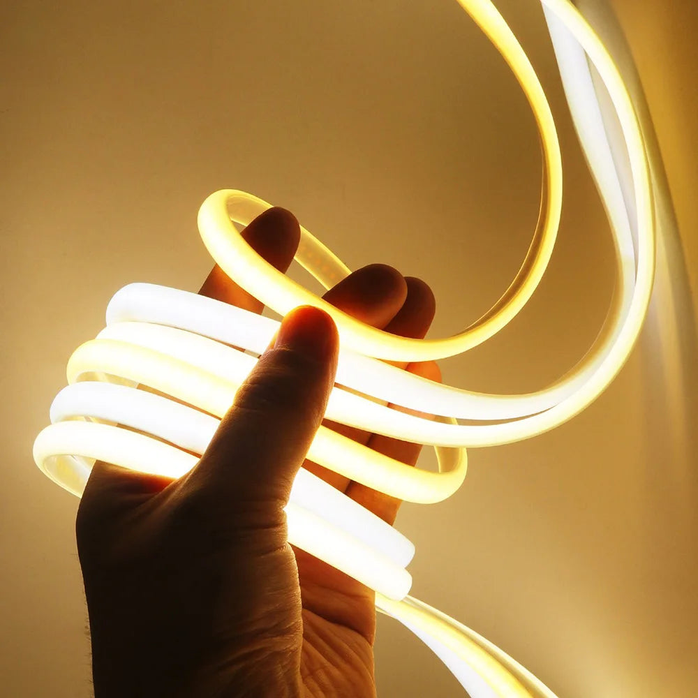 Wall Touch Wifi Bluetooth COB LED Neon Strip Light 220V Dimmable 23key Remote Control Power Kit AC 220V 288LED/m Waterproof Rope