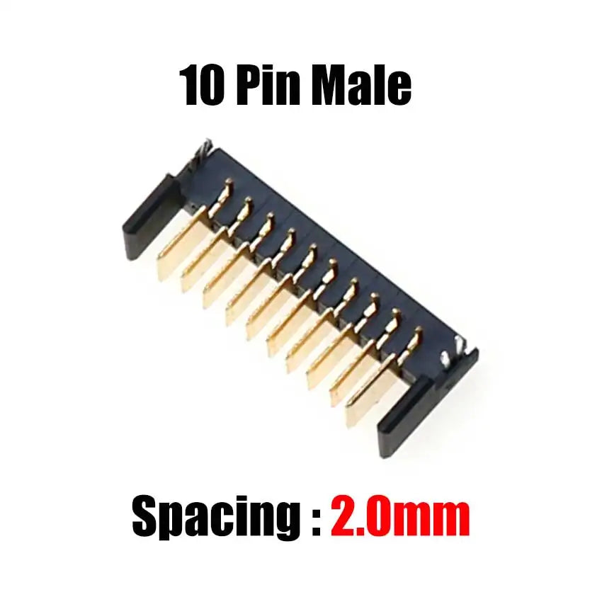 Cltgxdd 10pcs Blade Battery Connector 2.0mm 2.5mm Pitch 4 5 6 7 8 9 10 Pin Plug Male Female Socket PCB Solder Header Receptacle