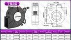 DC 5V USB 5015 7515 7530 Blower Cooling Fan Brushless Motor Case Fan Blower Fan Humidifier Fan Induction Cooker Fan