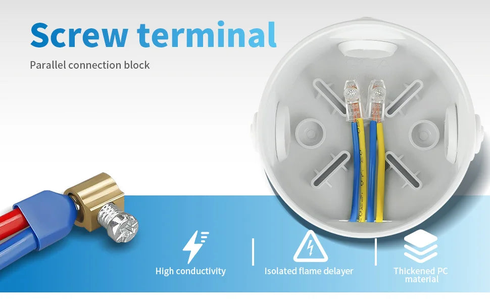 Dual Row 10-Position Terminal Block: White Screw Electric Barrier Strip with Self-Extinguish Feature, 380V Rated