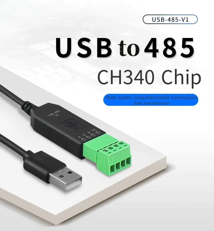 USB to 485 Serial Port Converter Communication Module CH340 PLC Serial Port IO Module
