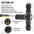 IP68 Waterproof Electrical Wire Connector I T Type Solderless Street Lights Quick Cable Wiring Outdoor Rainproof Terminal Blocks