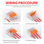 Mini Quick Lever Wire Connector Electrical Splicing Household 2/3/5 Ports Home Lighting Universal Terminal Blocks Led 0.2-6mm²