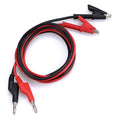 Banana Plug to Crocodile Alligator Clip Test Probe,4mm Stackable Silicone Banana Plug to Alligator Clip Test Probe Lead Wire