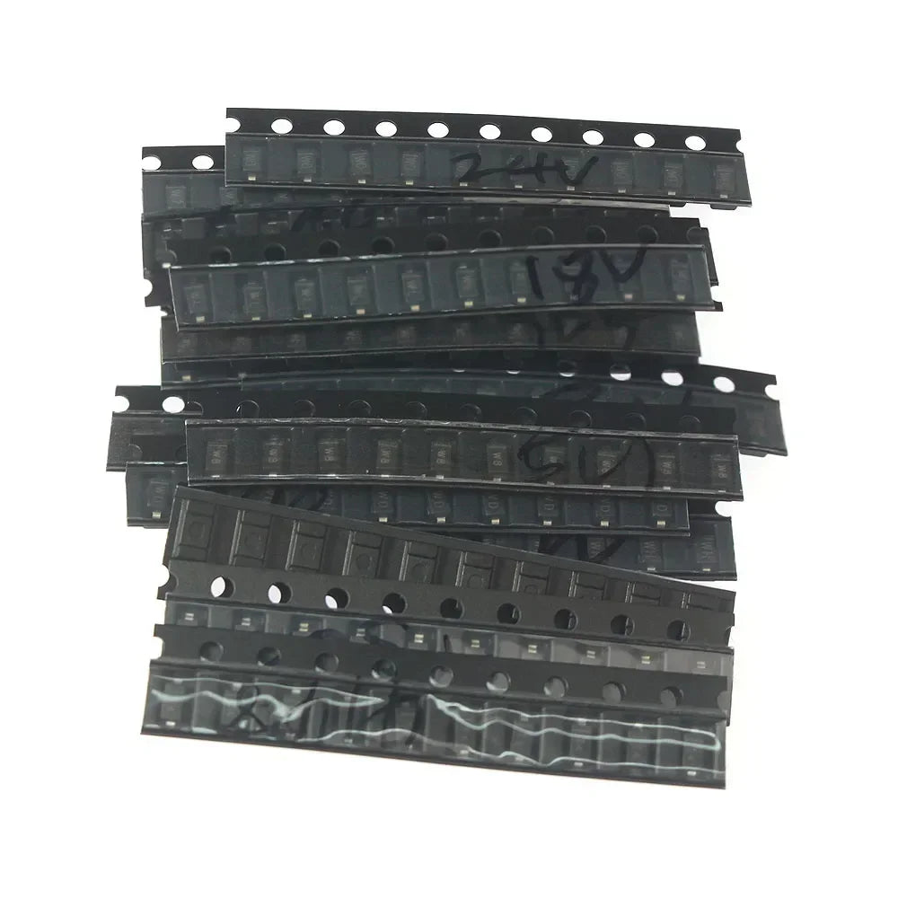 150PCS Zener Diode Kit SOD-123 1206 SOD-323 0805 Zener Diode SMD 15 Values 3.3V 4.7V 5.1V 5.6V 7.5V 8.2V 10V 12V 15V