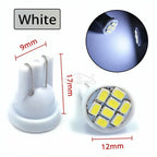 10Pcs Car Driving Led 8Smd 1206 Auto Interior Dome Reading Light Wedge Lighting DC 12V White Cob Bulb Dashboard Lamp Turn Signal
