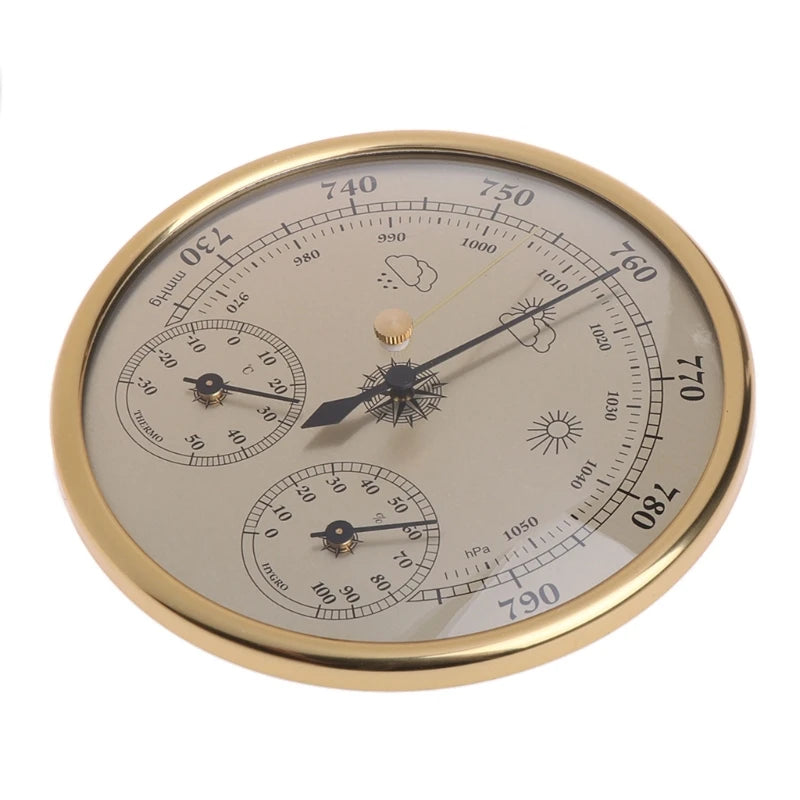 Three in Wall Mounted Temperature Humidity Pressure Barometer Drop Shipping