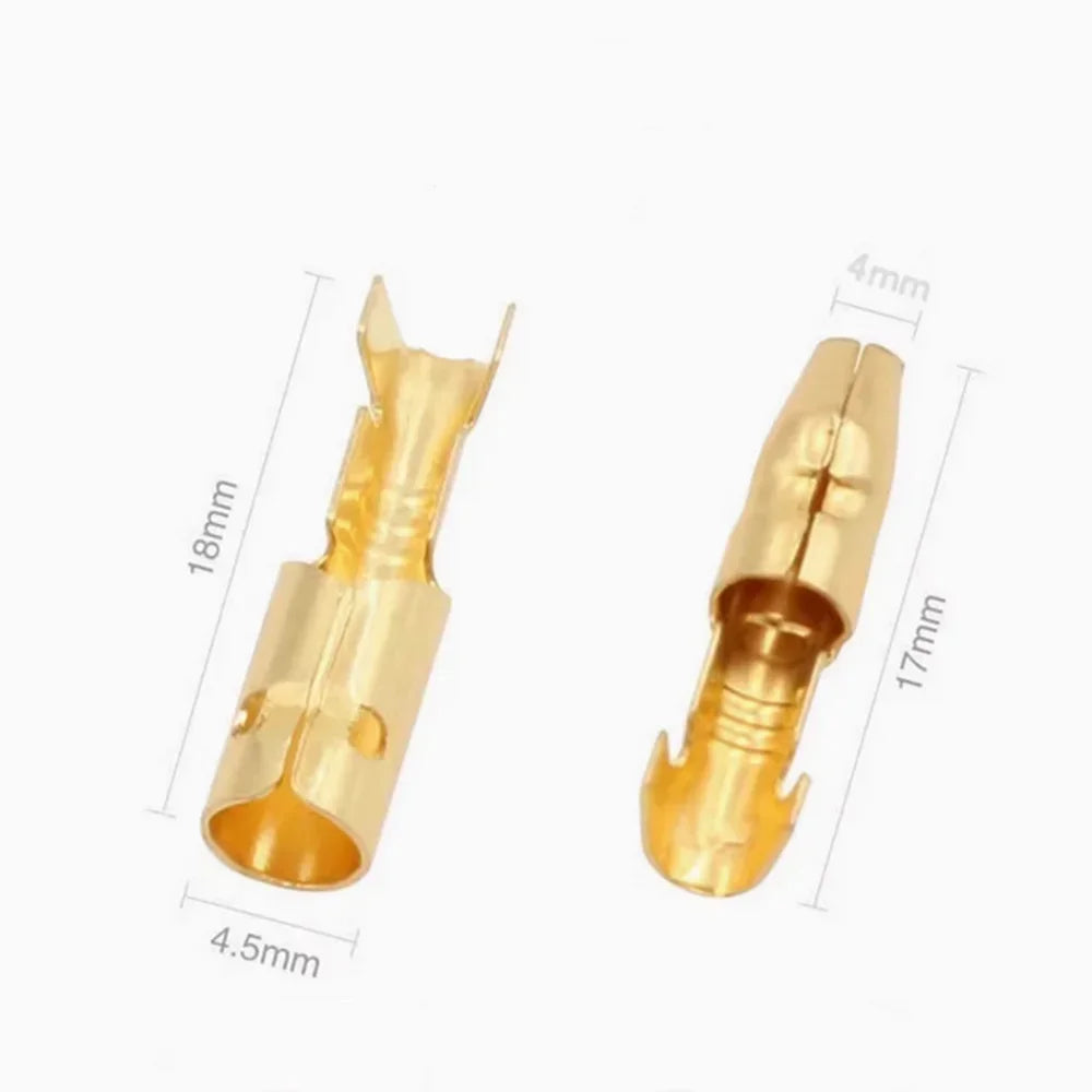 20/50sets 4.0mm Bullet Connectors Kit, Male & Female Spade Plug with Insulated Sleeve, Cold Press Crimp Wiring Terminal