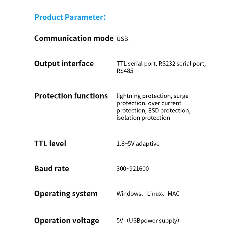 ALIENTEK USB to Serial Port Converter  3 in 1 USB to RS232 to RS485 to TTL to 232 485 TTL Communication Module Serial Cable