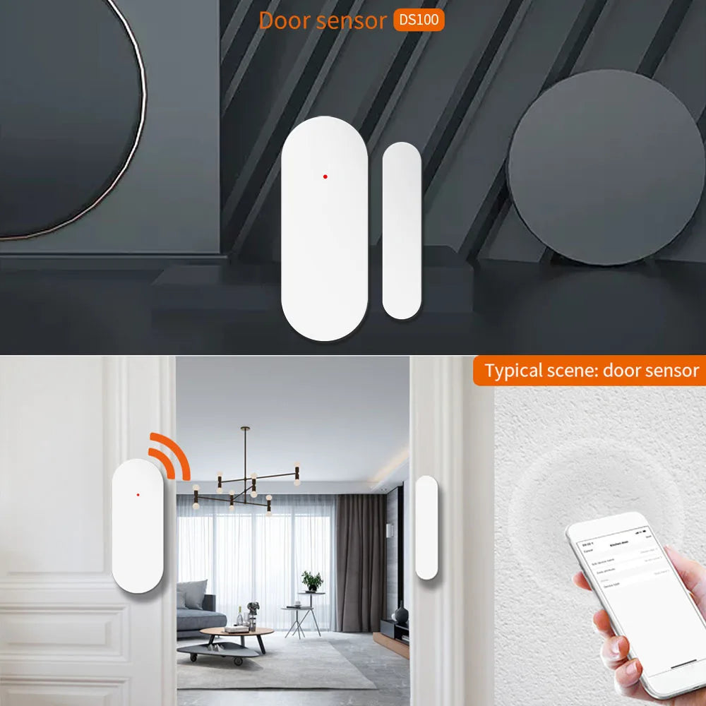 Window Door Magnetic Sensor Door Open Closed Detectors Wireless Smart Home Security Protection Alarm System App Remote Control